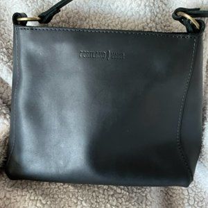 Portland Leather  Black Triangle Shoulder Bag   Premium Leather